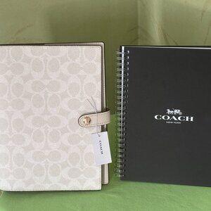 COACH  SIGNATURE NOTEBOOK :NWT  CHALK  CZ198